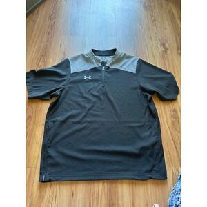 Under Armour Athletic Shirt Black Gray Men's Medium Loose Fit